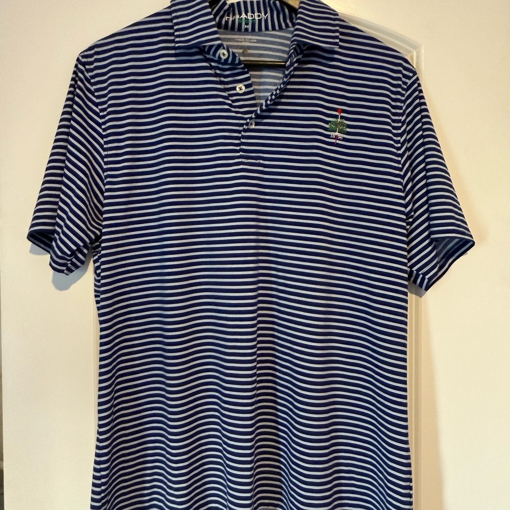 Lacoste Navy Striped Polo Shirt